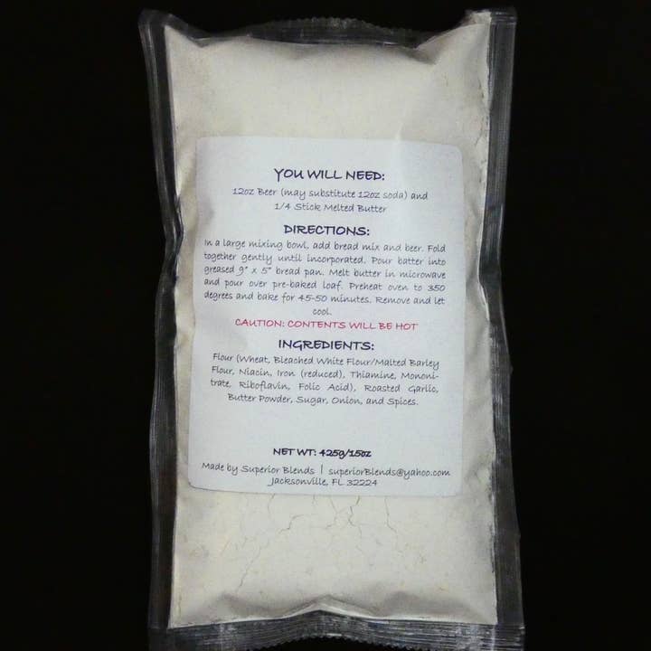 Superior Blends - Wholesale Bread Mix - Roasted Garlic Beer Bread Mix1