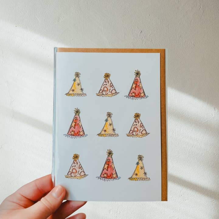 Birthday | Party Hats Card for wholesale by Song & Sparrow Studio