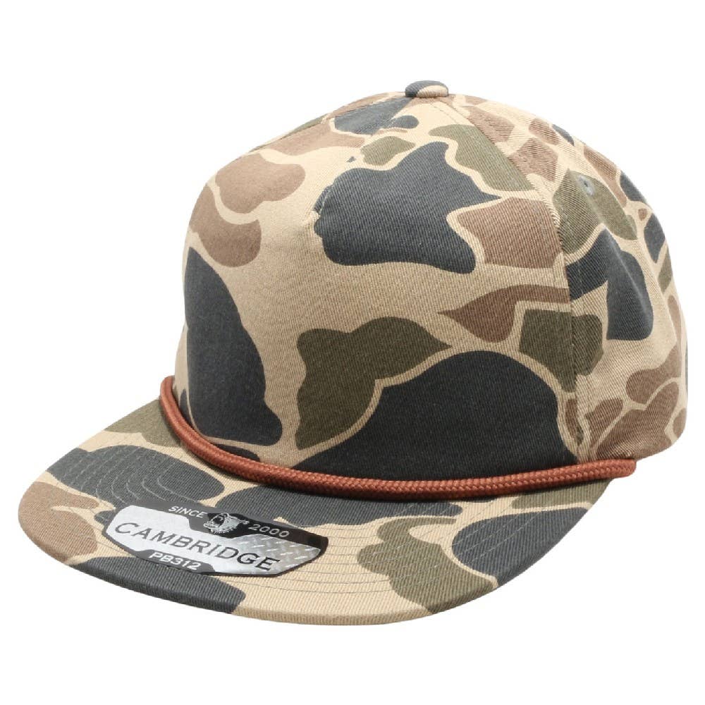 DOBBI - Vente Casquette à visière plate – unisexe - Corde non structurée Old School Camo5