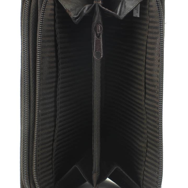 Leather Impressions Inc - Wholesale Wallet - Women's - Double Zipper Women's Clutch 155857