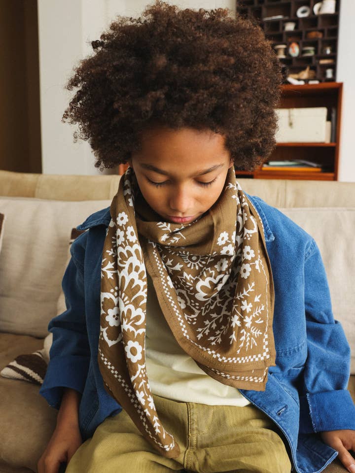 Mysore Adult Scarf Bandana Khaki for wholesale by SO FAMILY