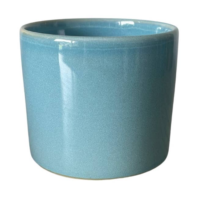 Blue 14.5 oz Heirloom Ceramic Jar for wholesale by Hive and Honey Candle Supply