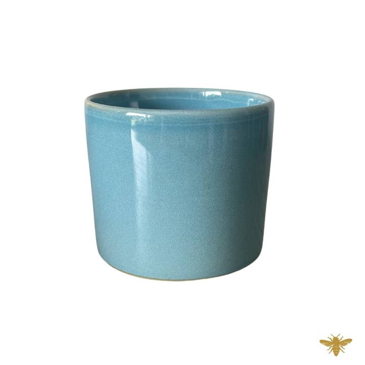 Hive and Honey Candle Supply - Wholesale Candle Holder - Blue 14.5 oz Heirloom Ceramic Jar
