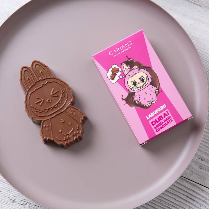Carian's Bistro Chocolates - Wholesale Chocolate Bar - Cartoon Angel Hair Dubai Chocolate Bar - Pink Cotton Candy 6