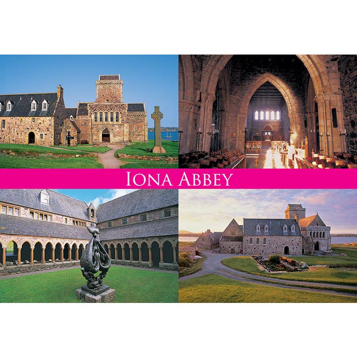 Medium Postcard Iona Abbey for wholesale by Island Blue Publishing