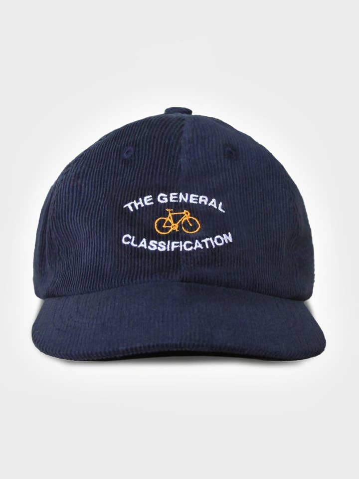 Casquette en velours côtelé avec logo Median Bike Bleu marine pour la vente par The General Classification