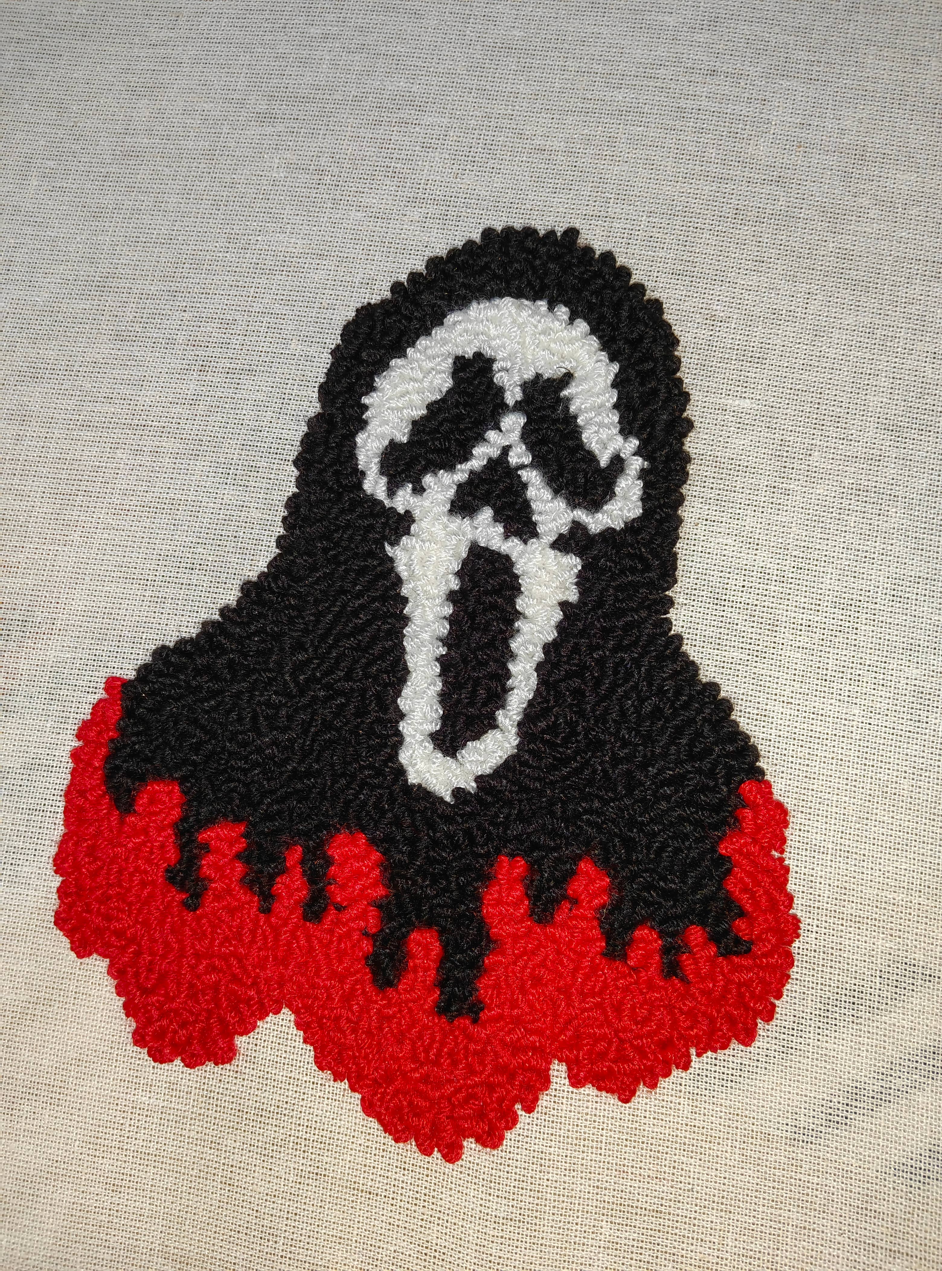 despinacrafting - Wholesale Coasters - Ghostface Punch Needle Coaster Mug Rug3