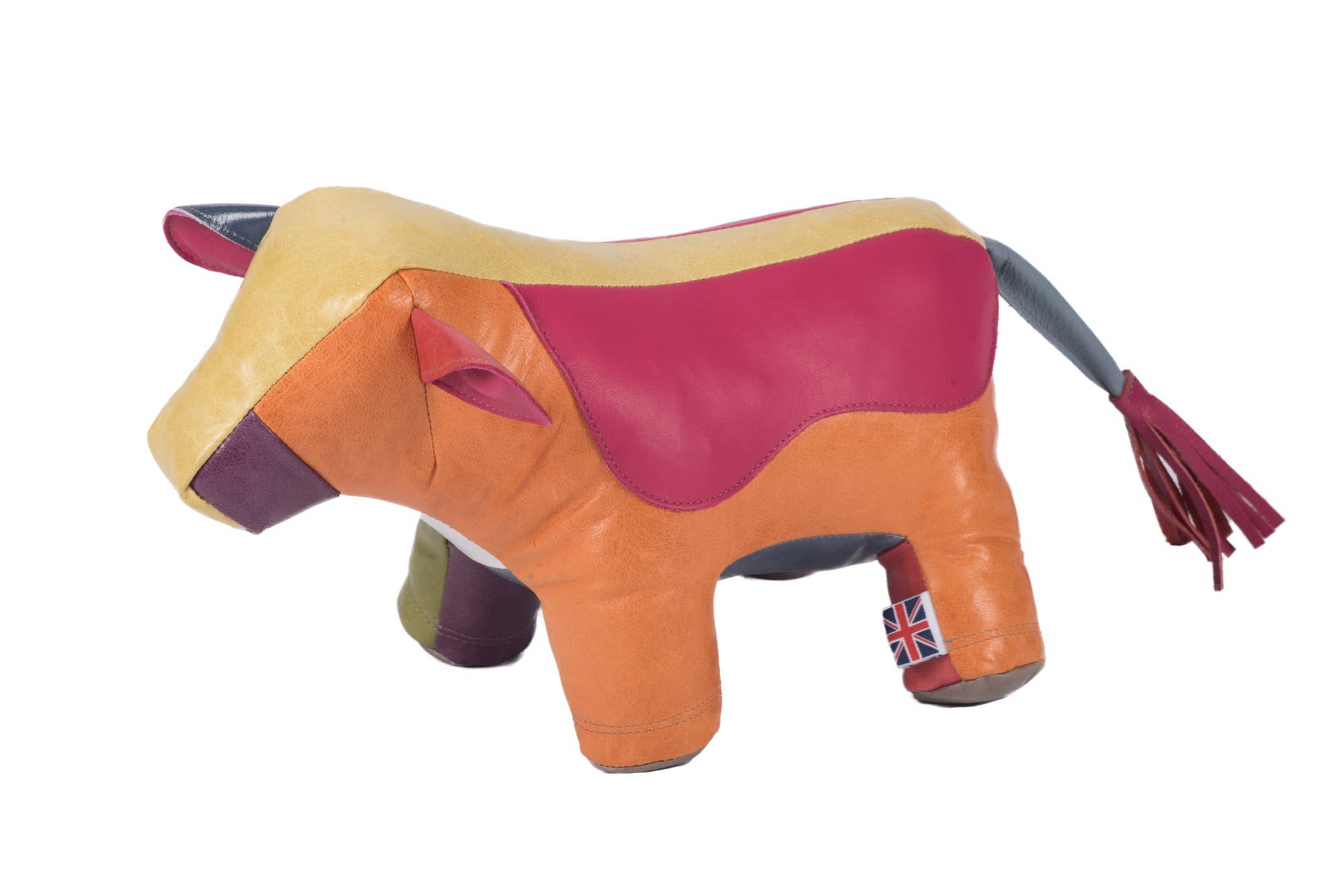 Owen Barry Ltd - Wholesale Door Stop - Leather Doorstop | Multi Patchwork | Cow Doorstop3