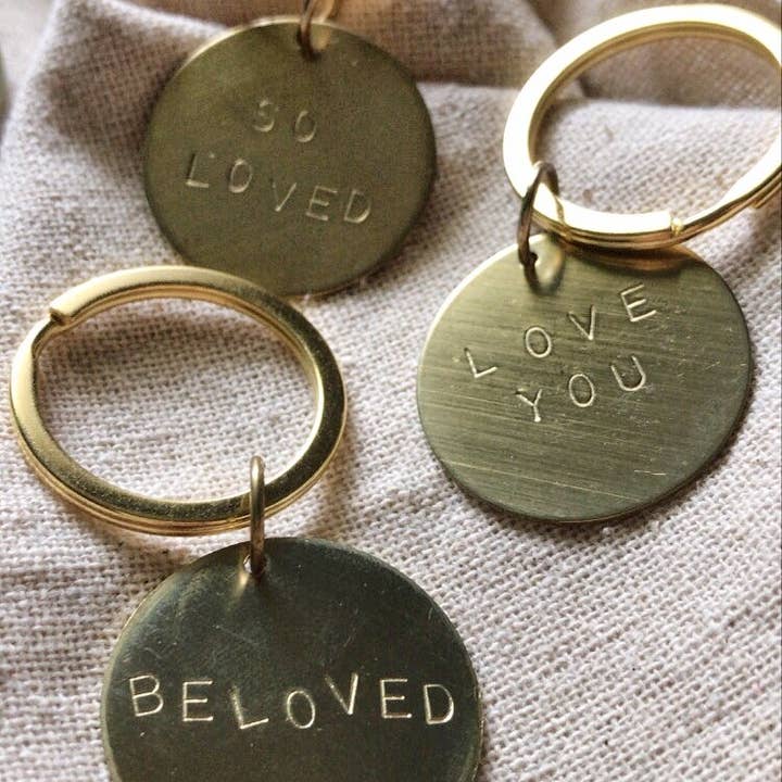 Portachiavi: opzioni di nappa stampate a mano+pittore per la vendita all'ingrosso da parte di Melissa Jenkins Designs