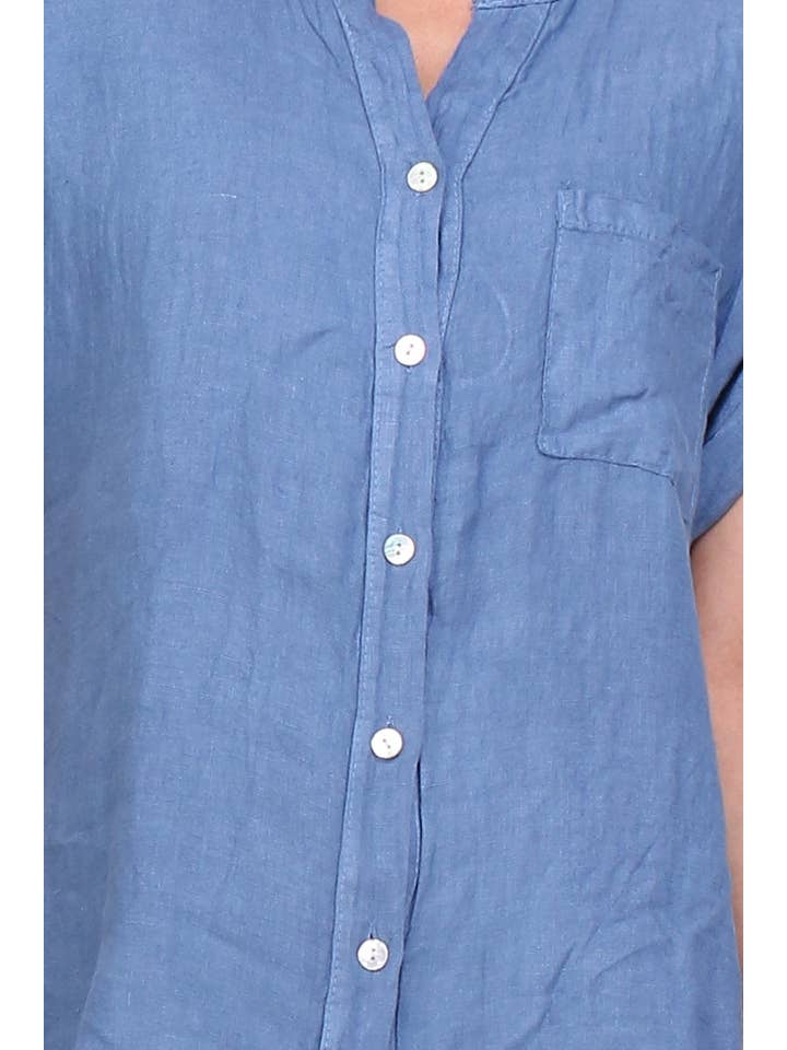 LÉA & LUC - Wholesale Button Down Shirt - Women's - 100% Linen Shirt REF.20650