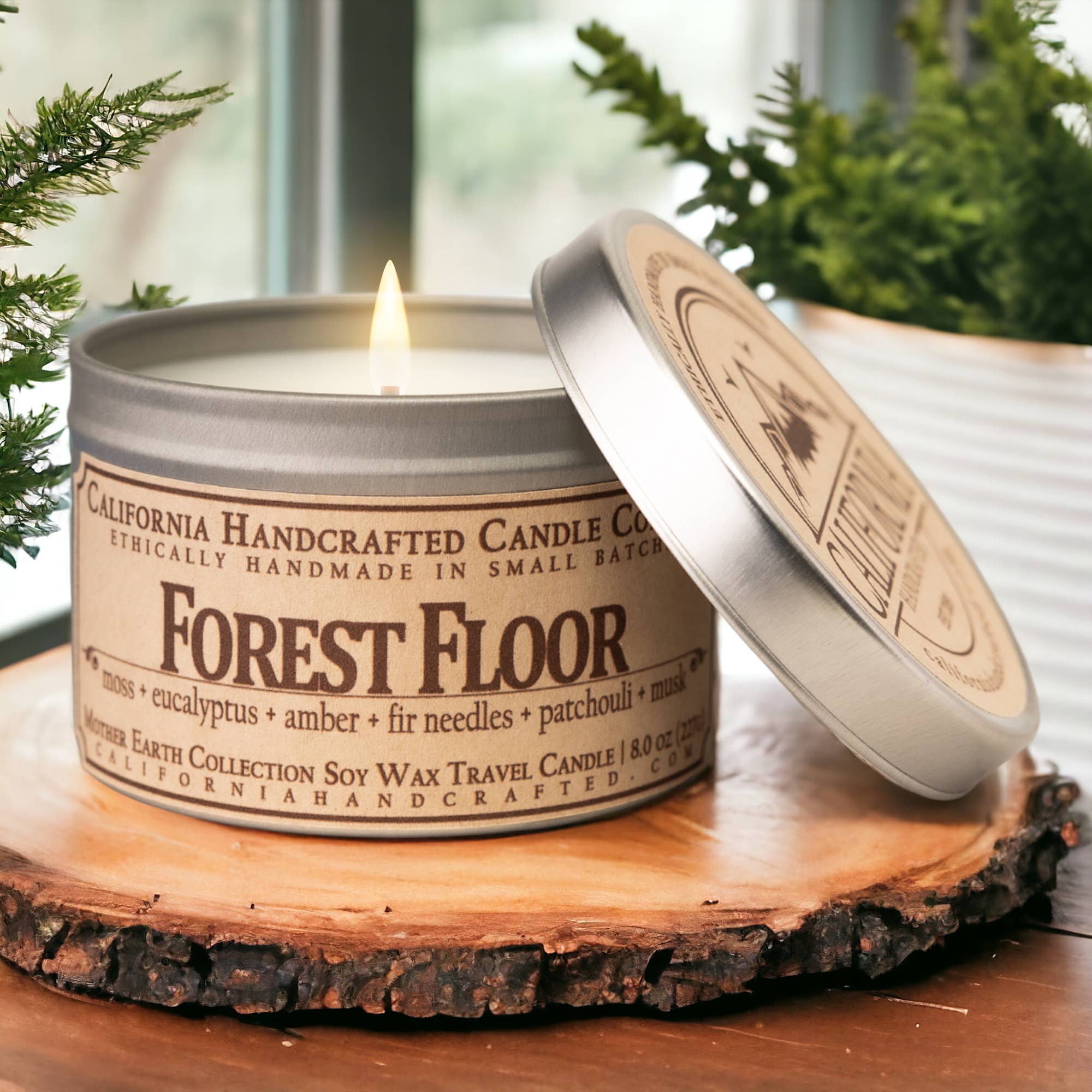 California Handcrafted – Velas de viagem por atacado – Vela de Viagem de Coco e Damasco do Chão da Floresta4