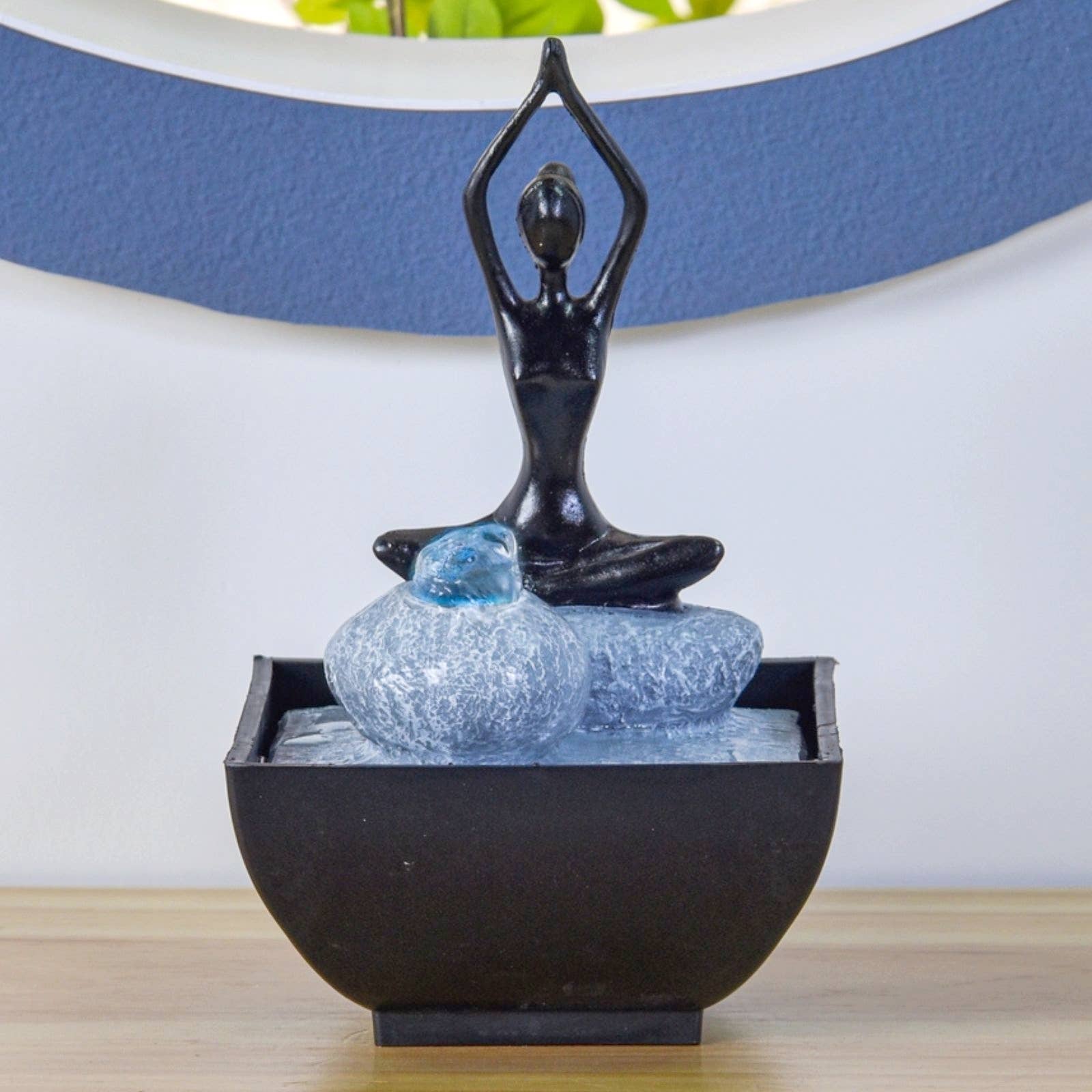 Zen'Arôme - Vente Décorations de table - Yoga Objet de Décoration Fontaine d'intérieur Yoga 24