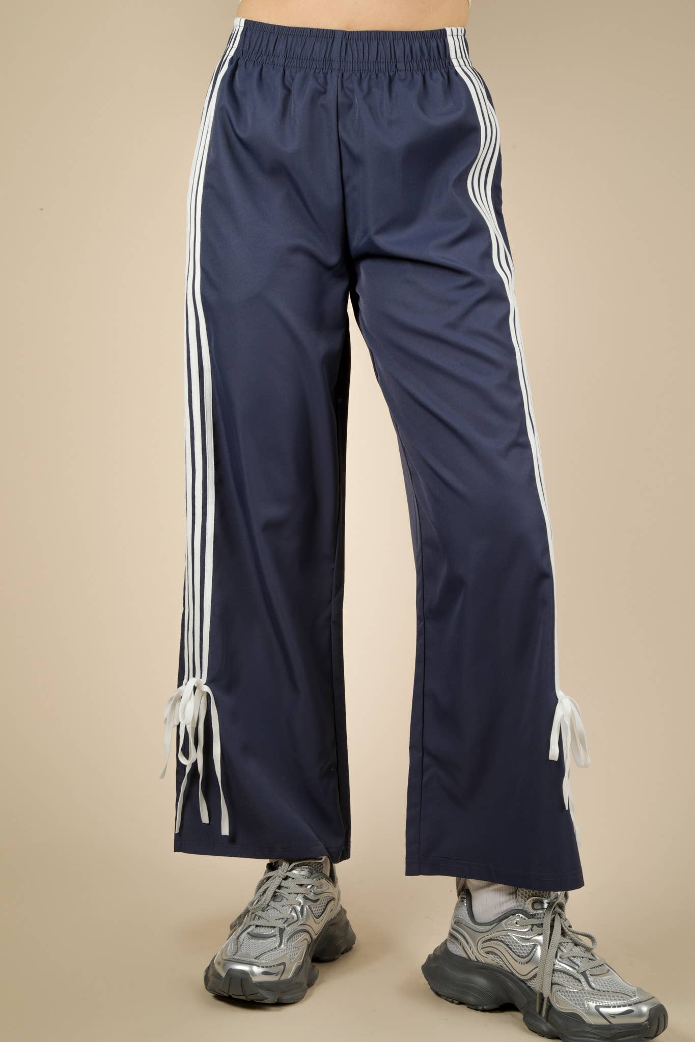 VERY J - Wholesale Pants - Women's - NP70839-Side Ribbon Detail Jersey Pants14