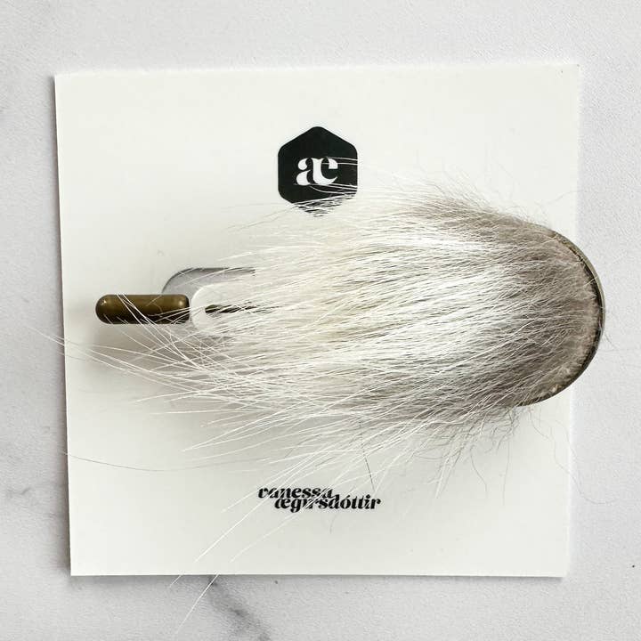 Fur Hat/Lapel Pin for wholesale by Vanessa Aegirsdottir Co.