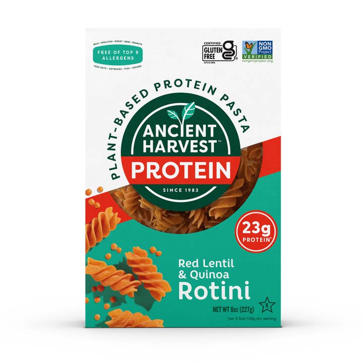 Ancient Harvest Protein Pasta Red Lentil Rotini, 8 oz for wholesale by Ancient Harvest and Pamela's