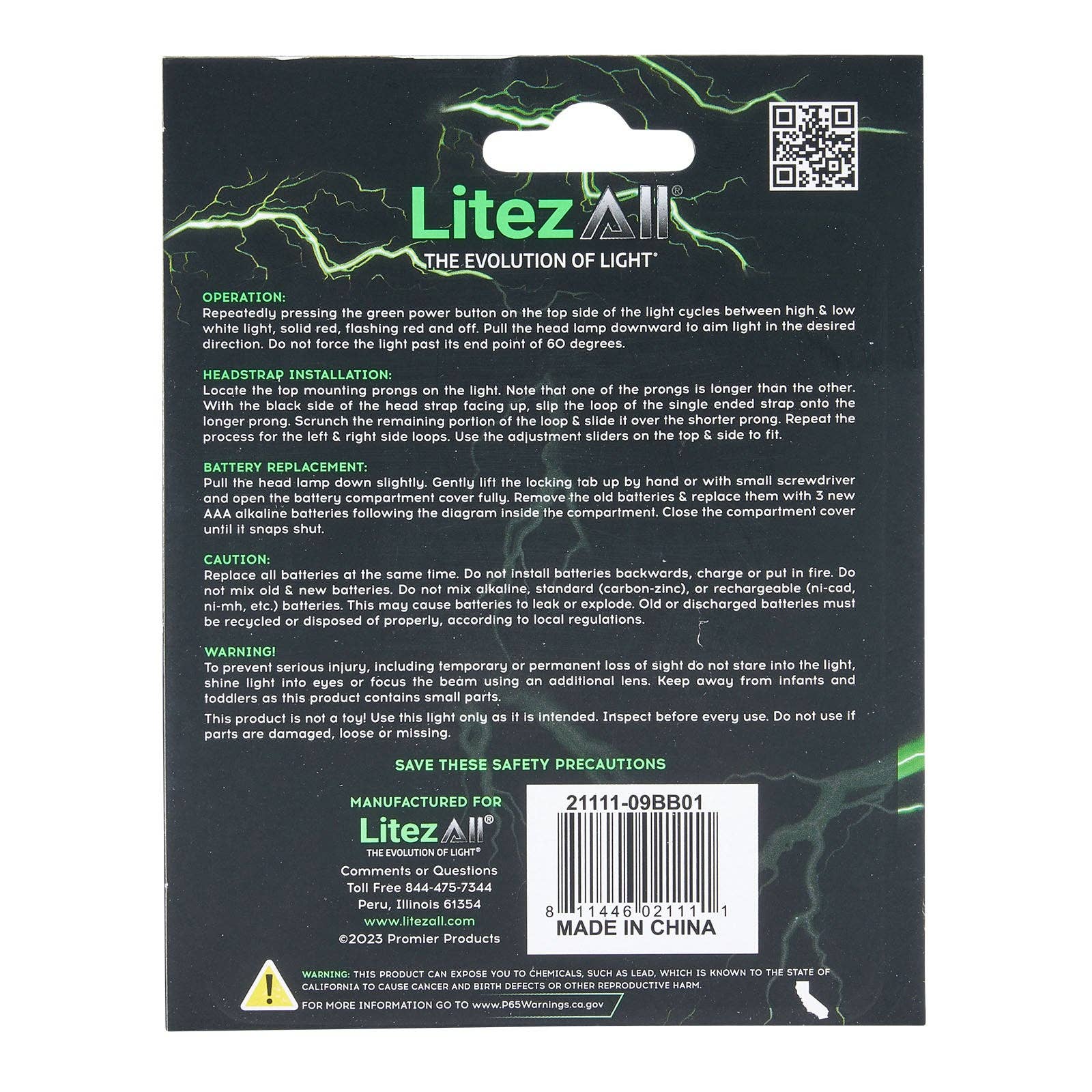 LitezAll - Wholesale Flashlight - LitezAll Quattro 4 Mode LED Head Lamp37