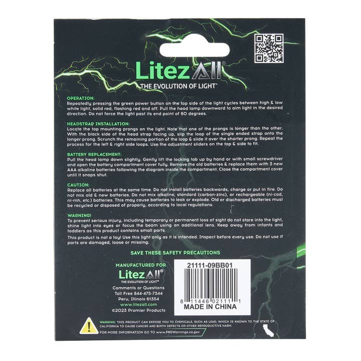 LitezAll - Wholesale Flashlight - LitezAll Quattro 4 Mode LED Head Lamp37