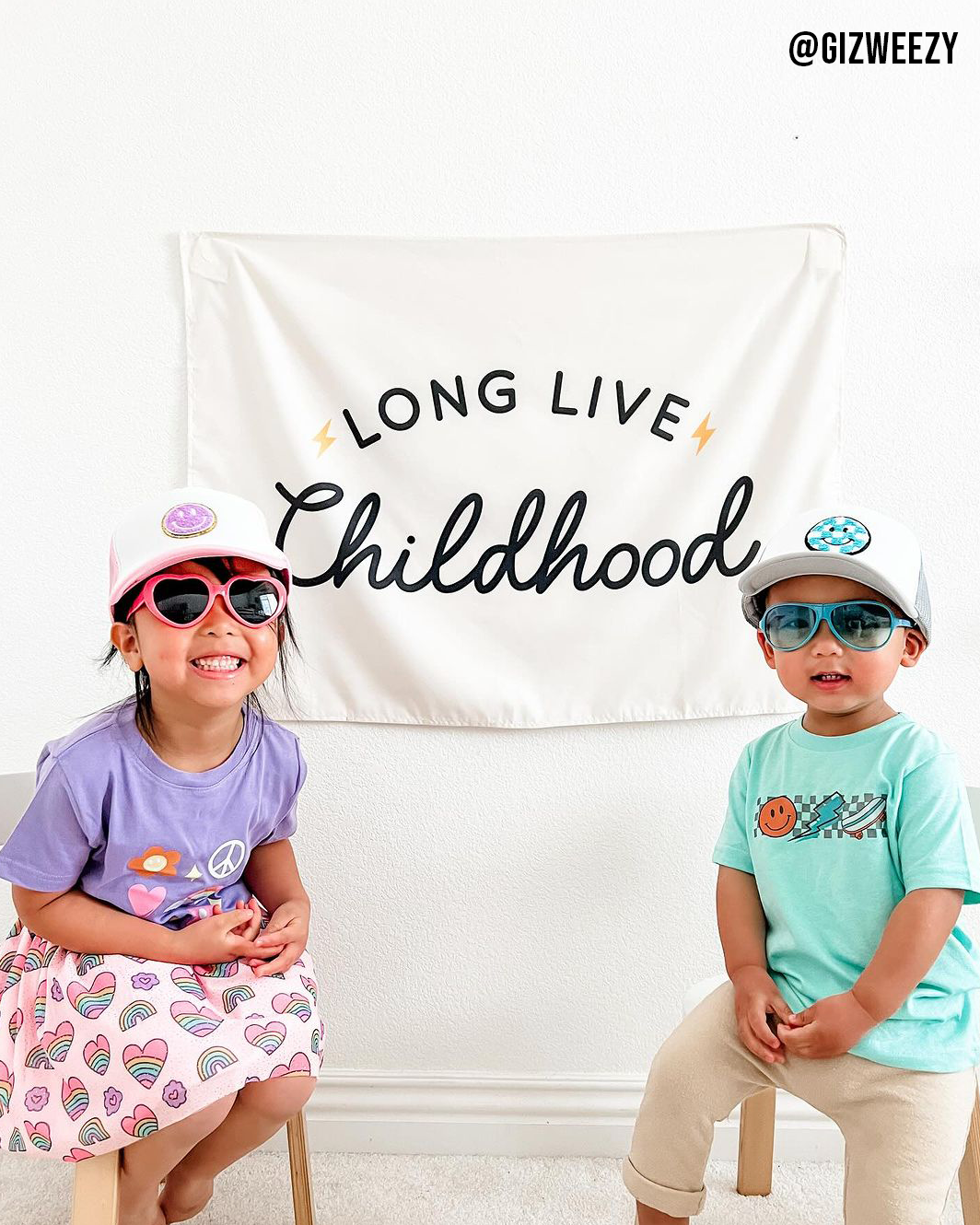 Cherrypick - Vendita all'ingrosso Striscione - Bambini e neonati - Long Live Childhood Banner (neutro) | Targa da parete in tessuto per bambini3