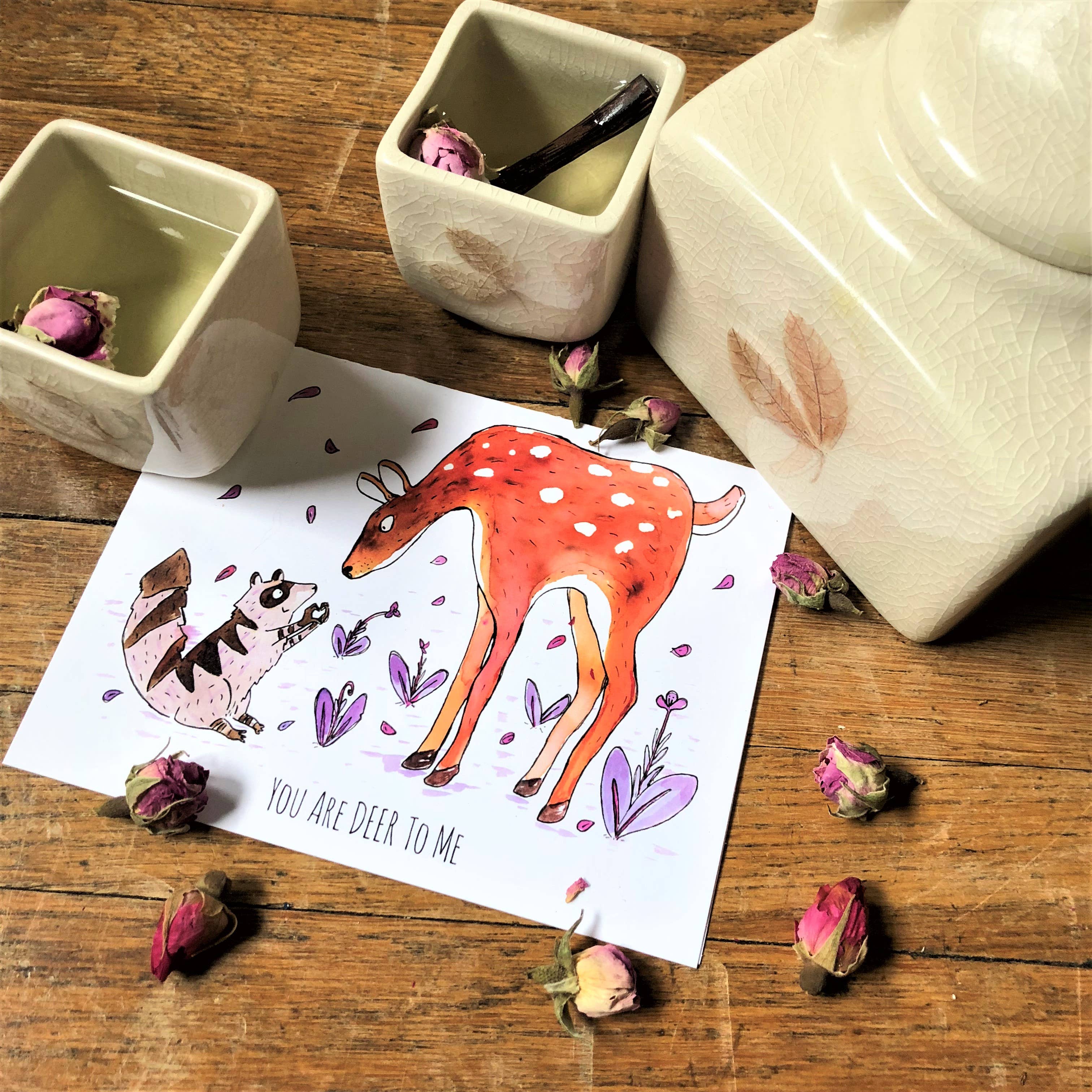 SquidCat, Ink - Wholesale Love Card - You are Deer Card1