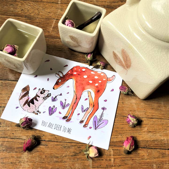 SquidCat, Ink – Großhandel Liebeskarte – Du bist Deer Card1