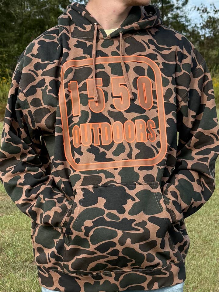 1550 Logo Duck Camo Youth Hoodie for wholesale by Fifteen Fifty Outdoors