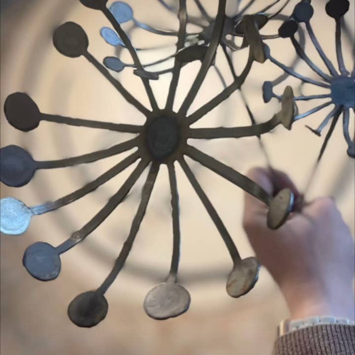 608 The Factory - Wholesale Garden/Lawn Stake - Metal Dandelion Wish Flower Set of 24 Flowers16