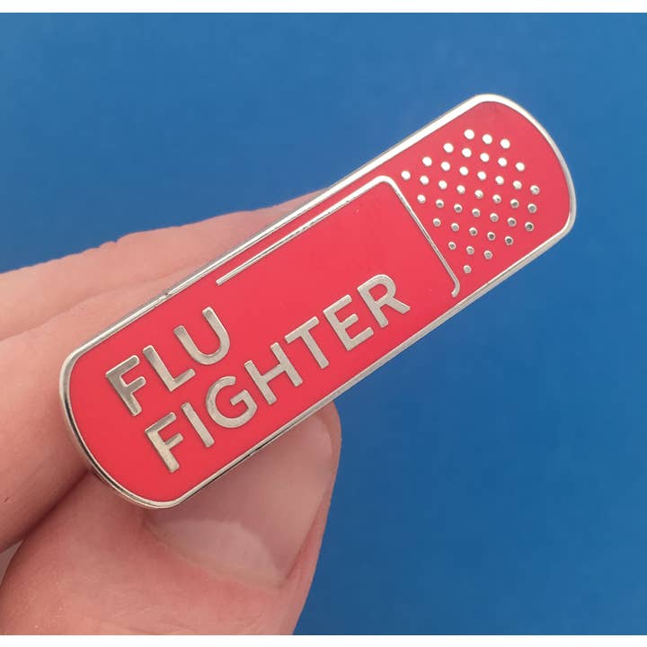 Dissent Pins - Wholesale Lapel pin/button - Flu Fighter - Bandage Pin1