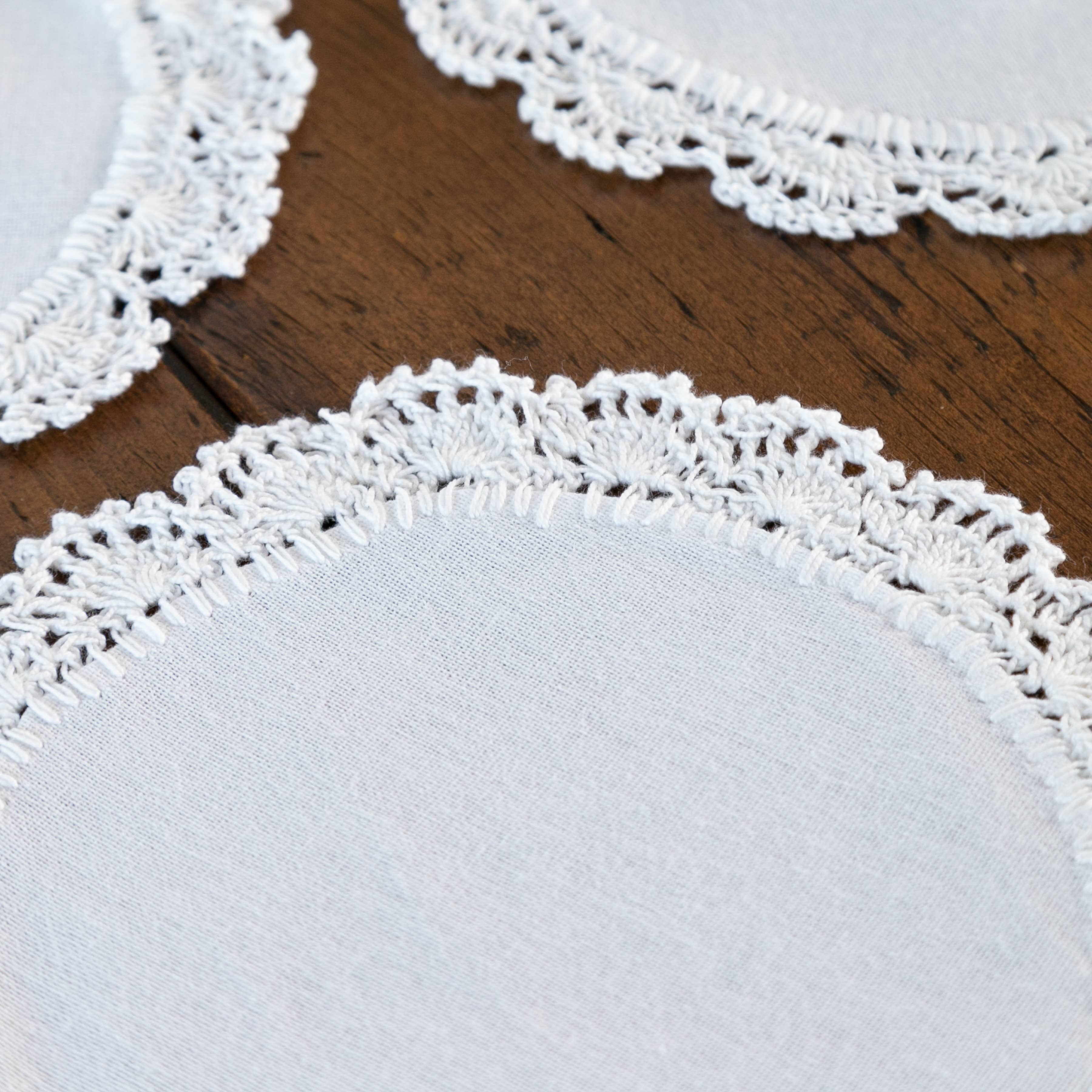 Heritage Lace - Wholesale Doily - Crochet Petal 8 in White Cotton Doily Set of 42