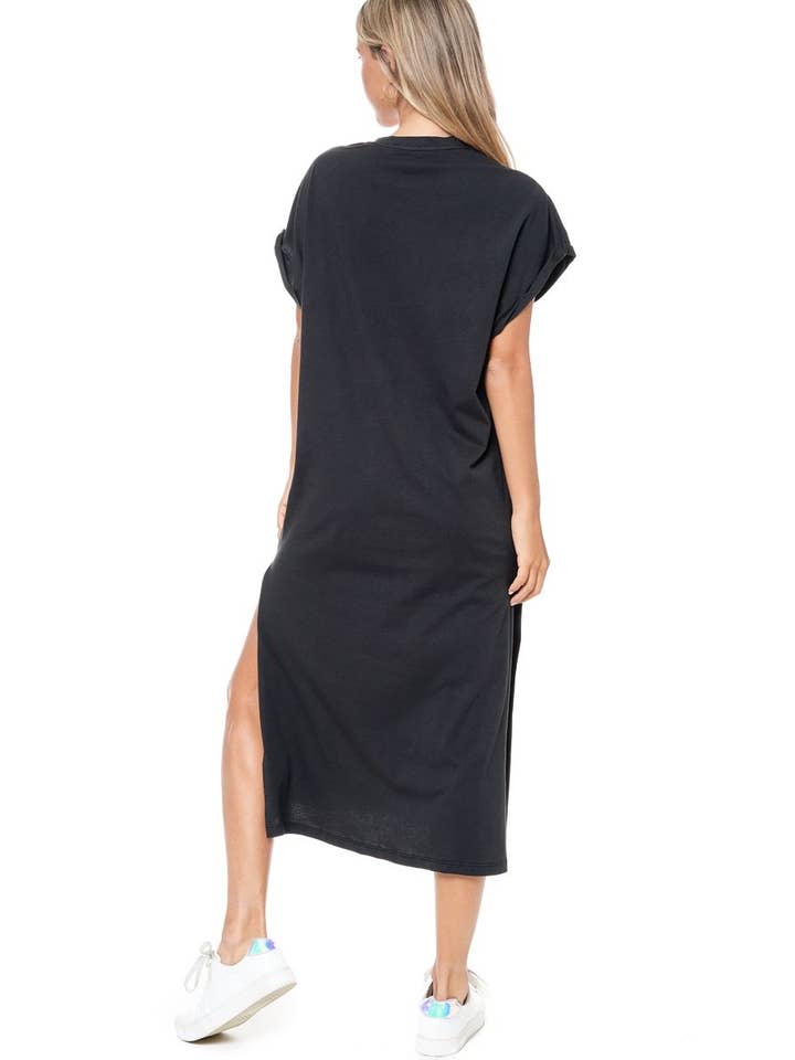 Zutter - Wholesale Dress - Women's - PUFF' Brush Peace Graphic Maxi Dress Top