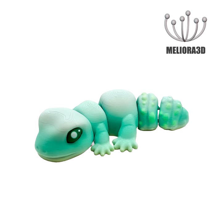 Great American Designs - Wholesale Fidget Toy - Kids - Tiny Baby Fat Tailed Gecko, Articulating Fidget, 3D Printed