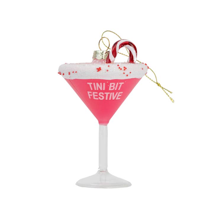 Chez Gagné - Wholesale Ornament - Tini Bit Festive - Holiday Martini - Glass Blown Holiday Ornament3