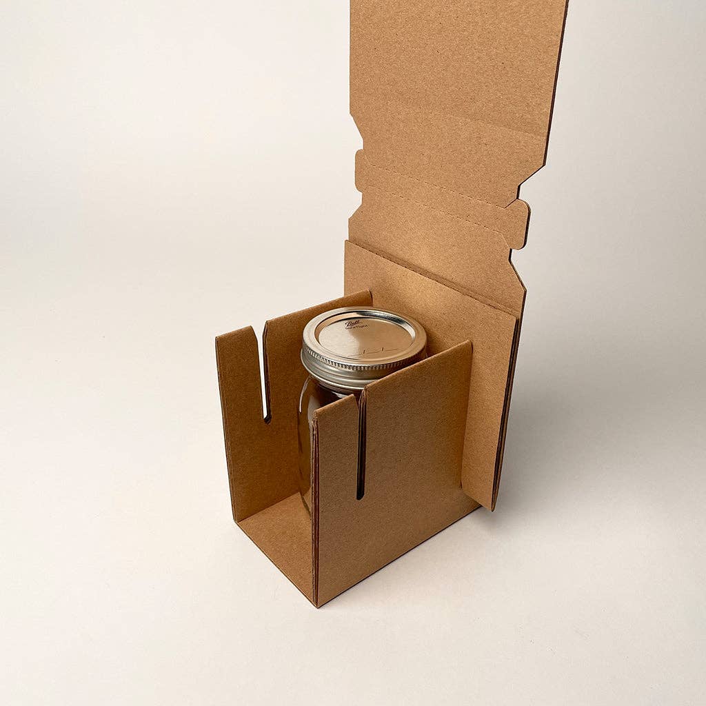 Flush Packaging - Wholesale Gift Box - 16 oz (Pint) Ball Regular Mouth Mason Jar Shipping Box™2