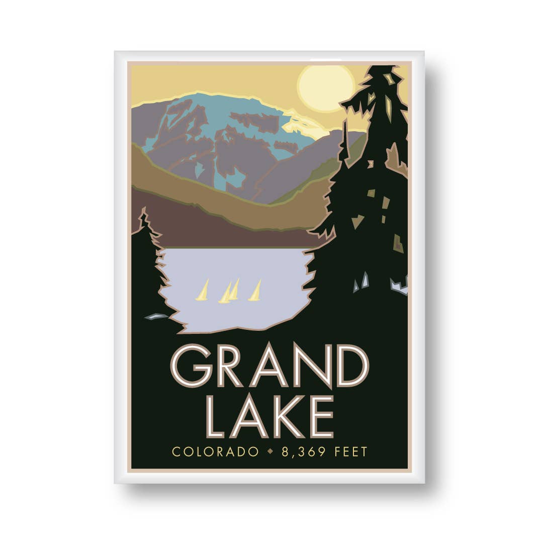Travel Posters by M&W Design Co. - Wholesale Magnet - Grand Lake, Colorado - Magnet