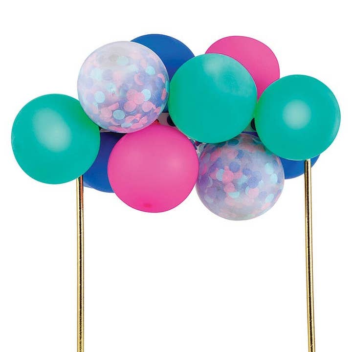 Balloon Cake Topper - Blue/Teal for wholesale by Angle