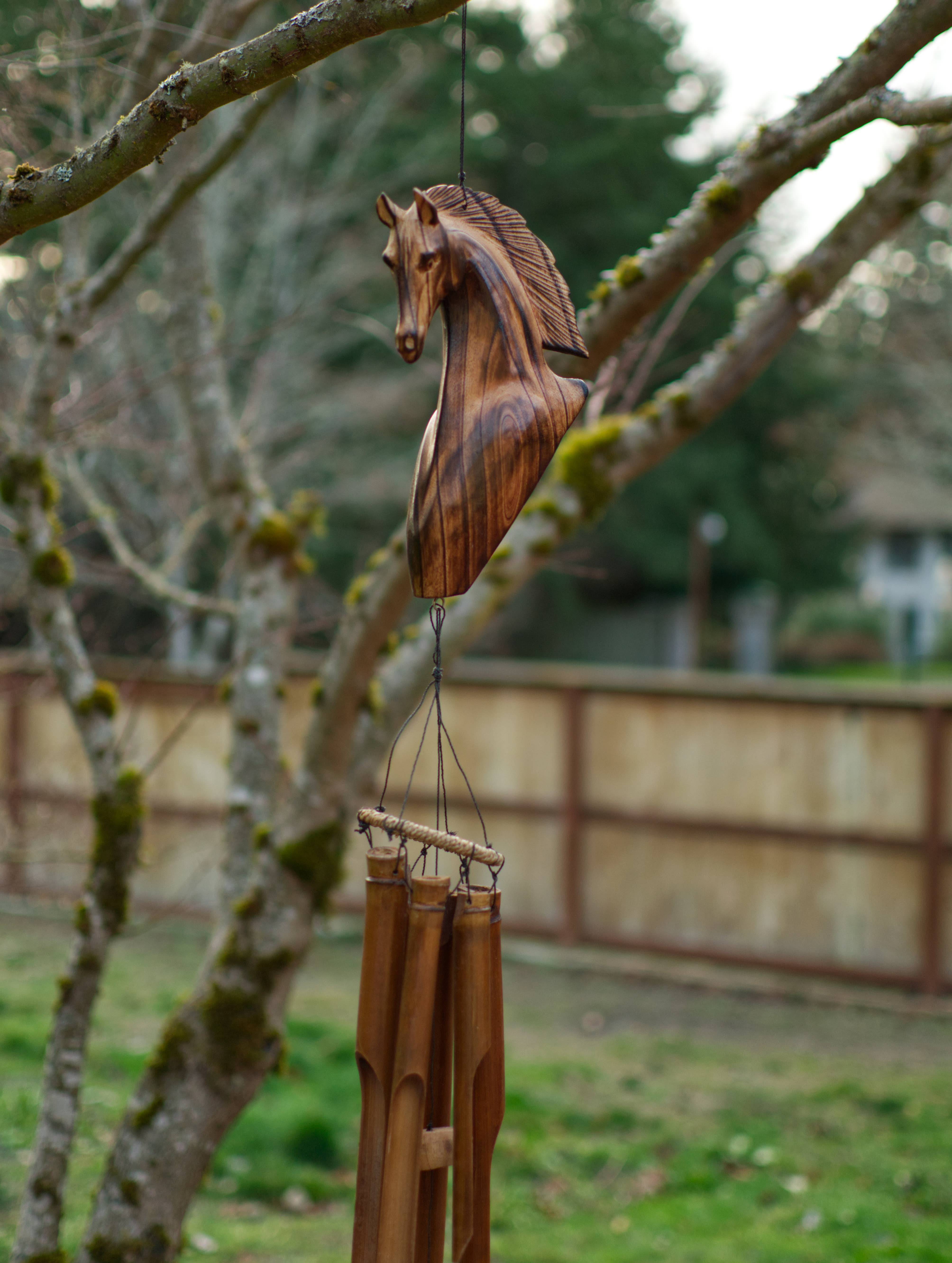 Cohasset Gifts - Wholesale Wind Chime - Horse Head Bamboo Wind Chime1