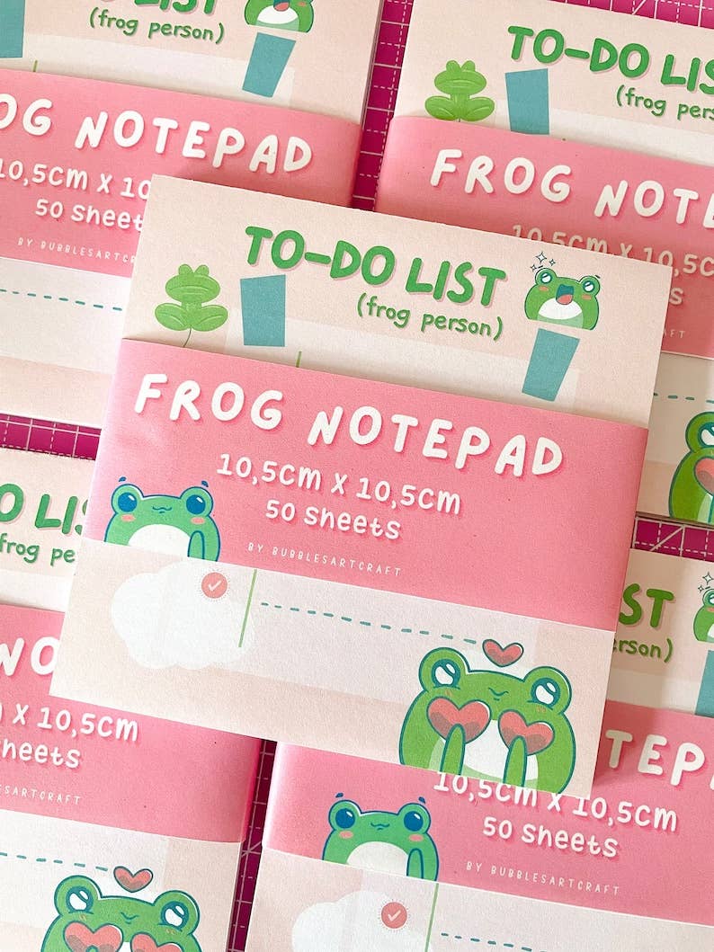 BubblesArtCraft - Wholesale Notepad - Frog Note Pad | Cute Memo Pad | To Do List Planner4