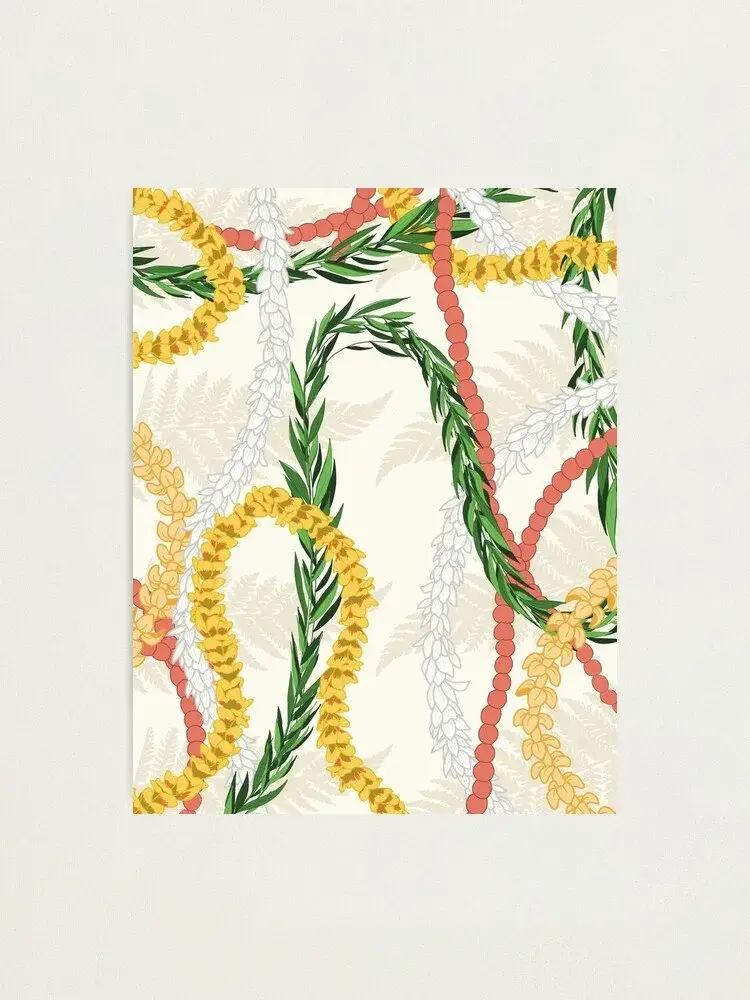 Iwalanis Creations - Wholesale Art Print - A Lei For Mama- White Edition Art Print0