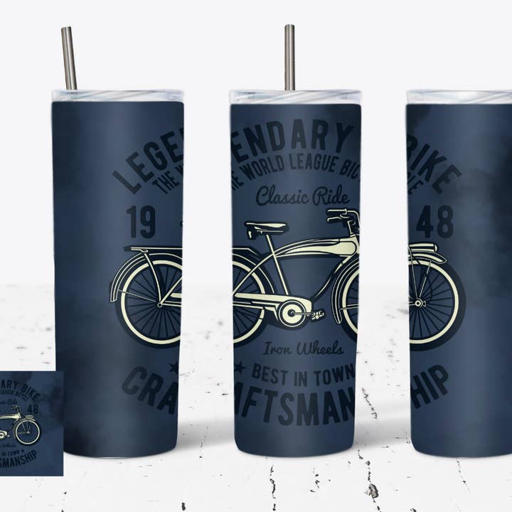 Gobelet à double paroi Legendary Bike Craftsmanship de 20 oz pour la vente par Twisted Tumbler, LLC
