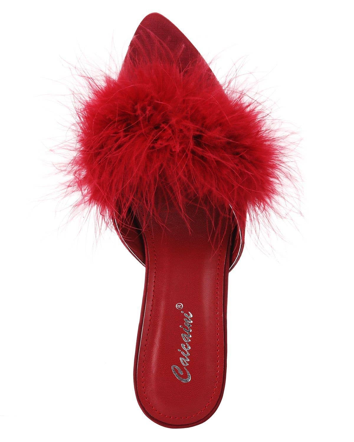 Infinity Classics International Inc. - Wholesale High Heels - Women's - Women's Mona Marabou Hard Sole Slender Heel Slipper6
