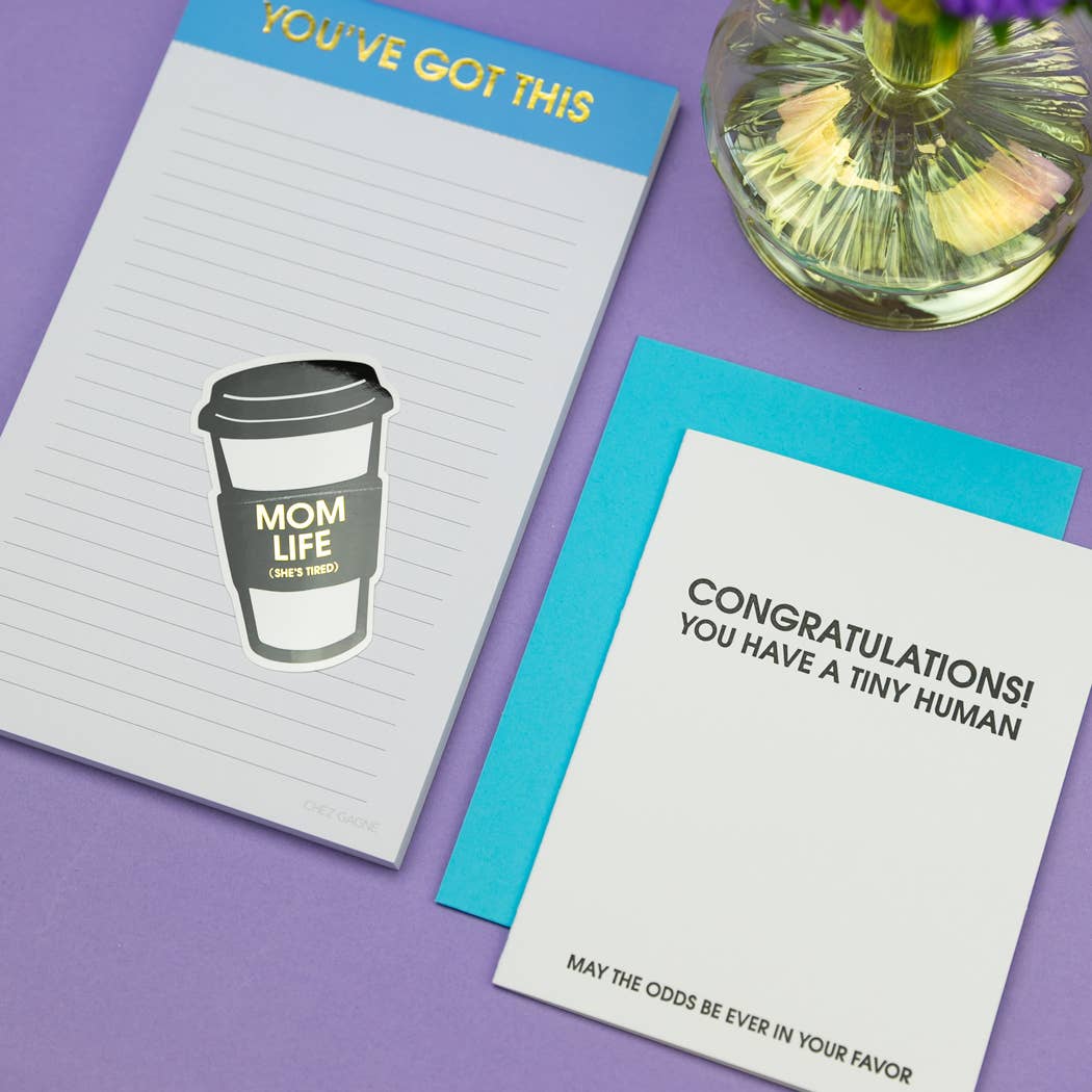 Chez Gagné – wholesale Everyday greeting card – Congrats! You Have A Tiny Human - Funny Parenting Card2