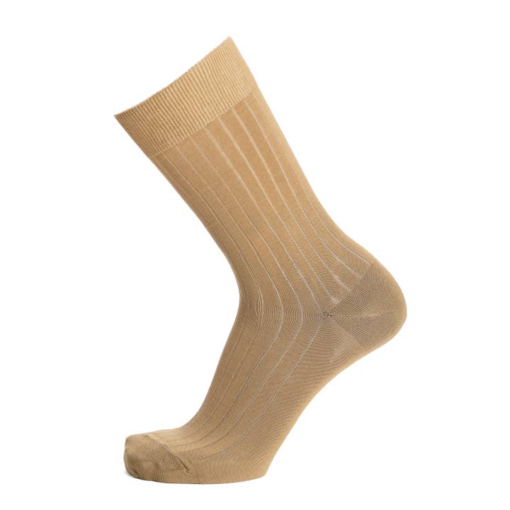 Sons of Scotland - men's socks - beige cotton for wholesale by Maison Broussaud