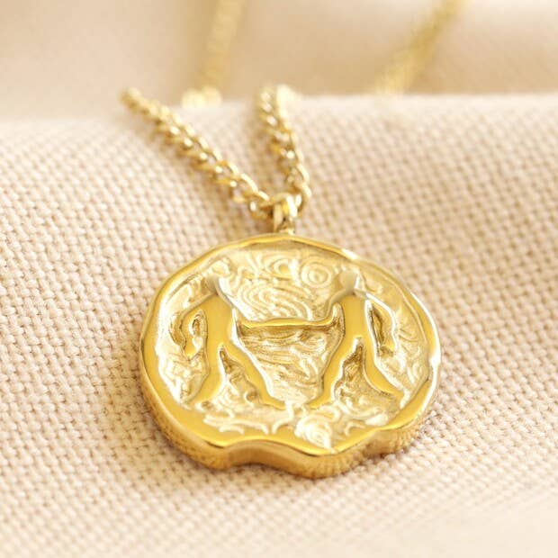 Lisa Angel - Wholesale Pendant/Charm Necklace - Gold Stainless Steel Zodiac Pendant Necklace5