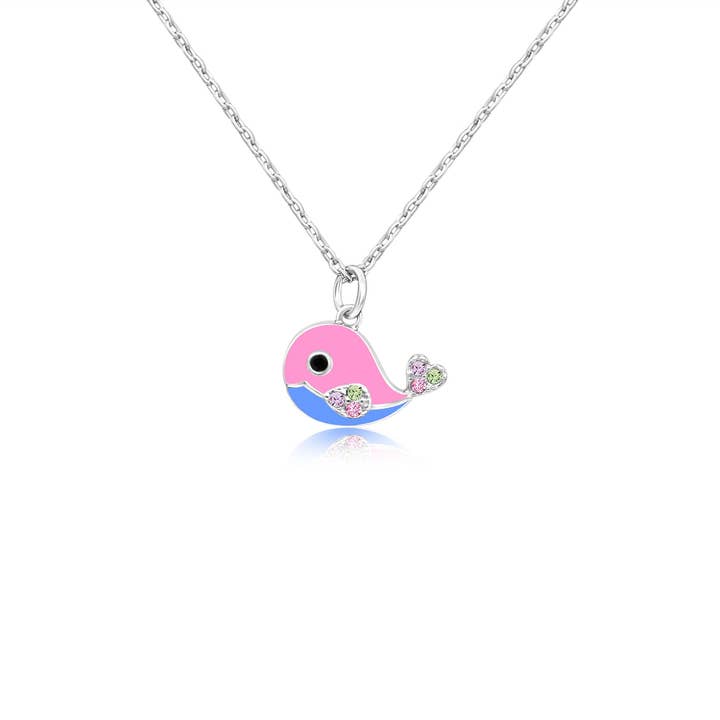 Kinderen Wit Goudkleurige Walvis Hanger Ketting voor wholesale door Chanteur