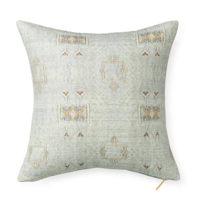 Sage Ribbon Suzani Pillow