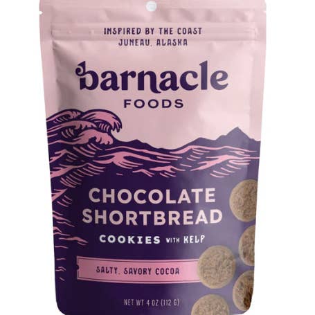Chocolate Shortbread Cookies with Kelp for wholesale by Barnacle Foods