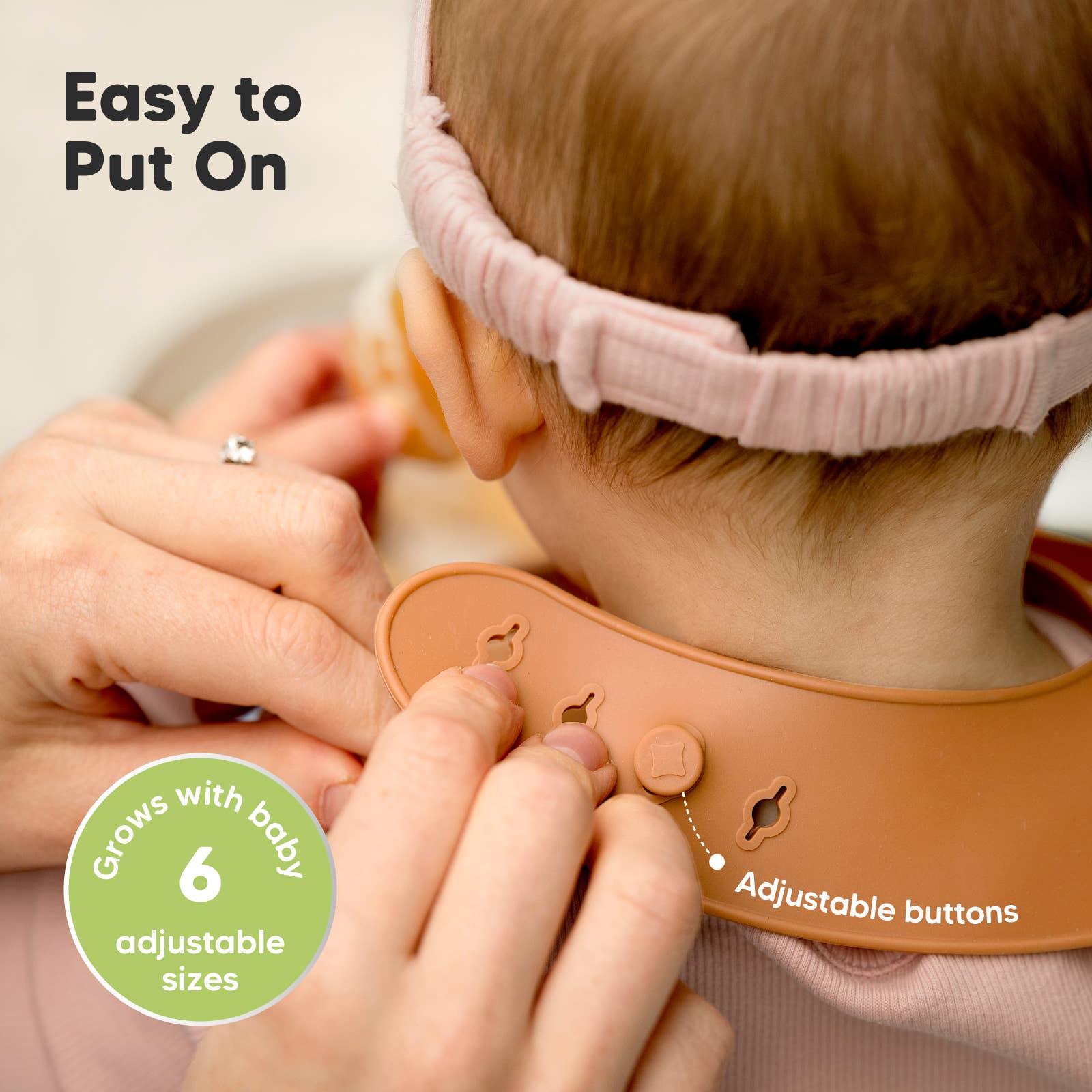 Terracotta 2-Pack Prep Silicone Bibs for Babies, Toddlers, Boys, Girls for wholesale on Faire4