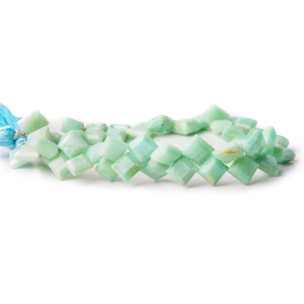 The Bead Traders - Wholesale Beads - Amazonite Corner Drilled Faceted Square Beads, 8" length, 6x6x4-8x8x4mm, 46 pieces1