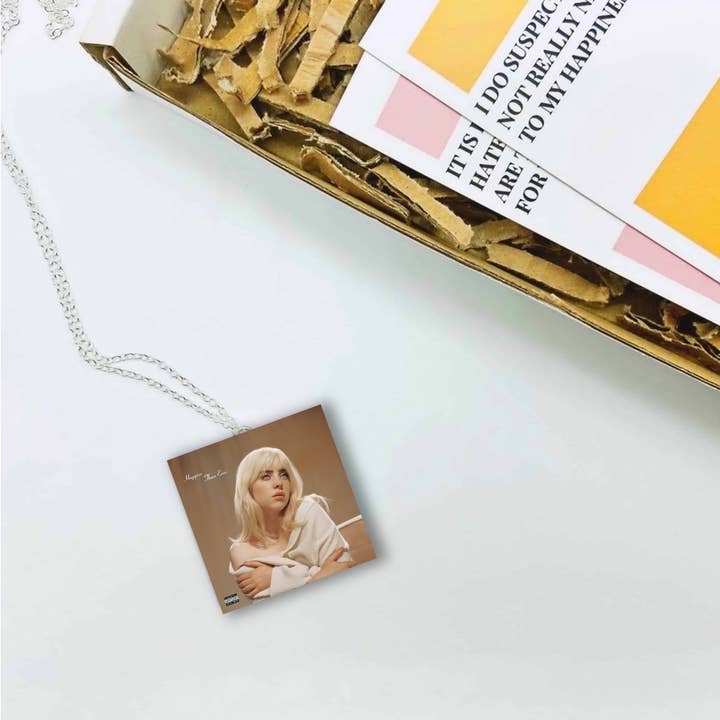 bookonahookco - Wholesale Dangle Earrings - Happier Than Ever | Billie Eilish | Miniature Vinyl