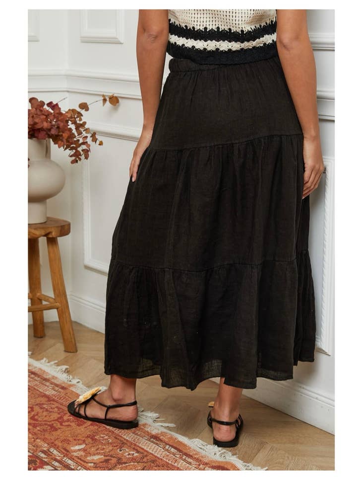 LÉA & LUC - Wholesale Skirt - Women's - 100% Linen Skirt REF. 834830