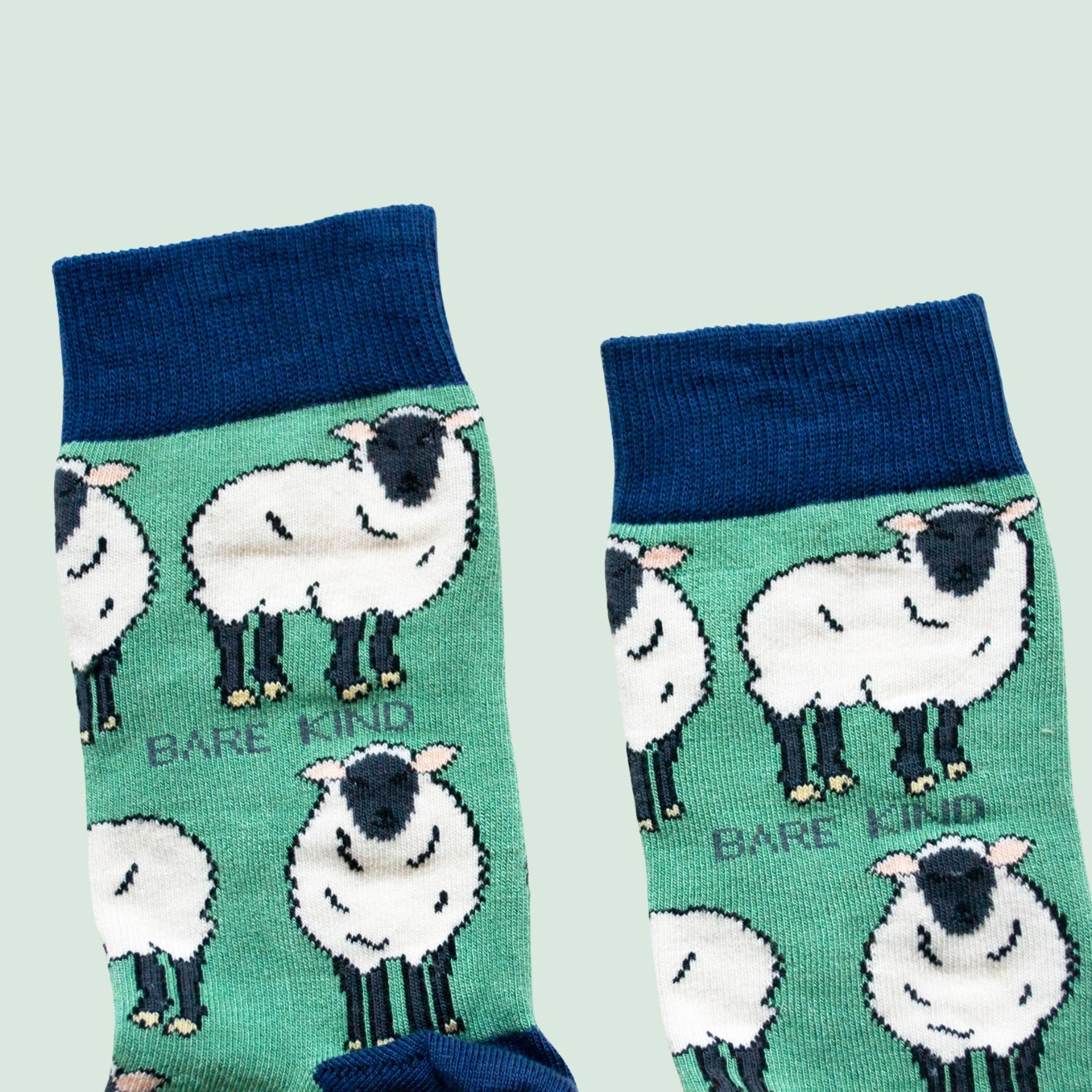 Bare Kind Socks - Wholesale Socks - Unisex - Sheep Socks | Bamboo Socks | Green Socks | Farm Socks2